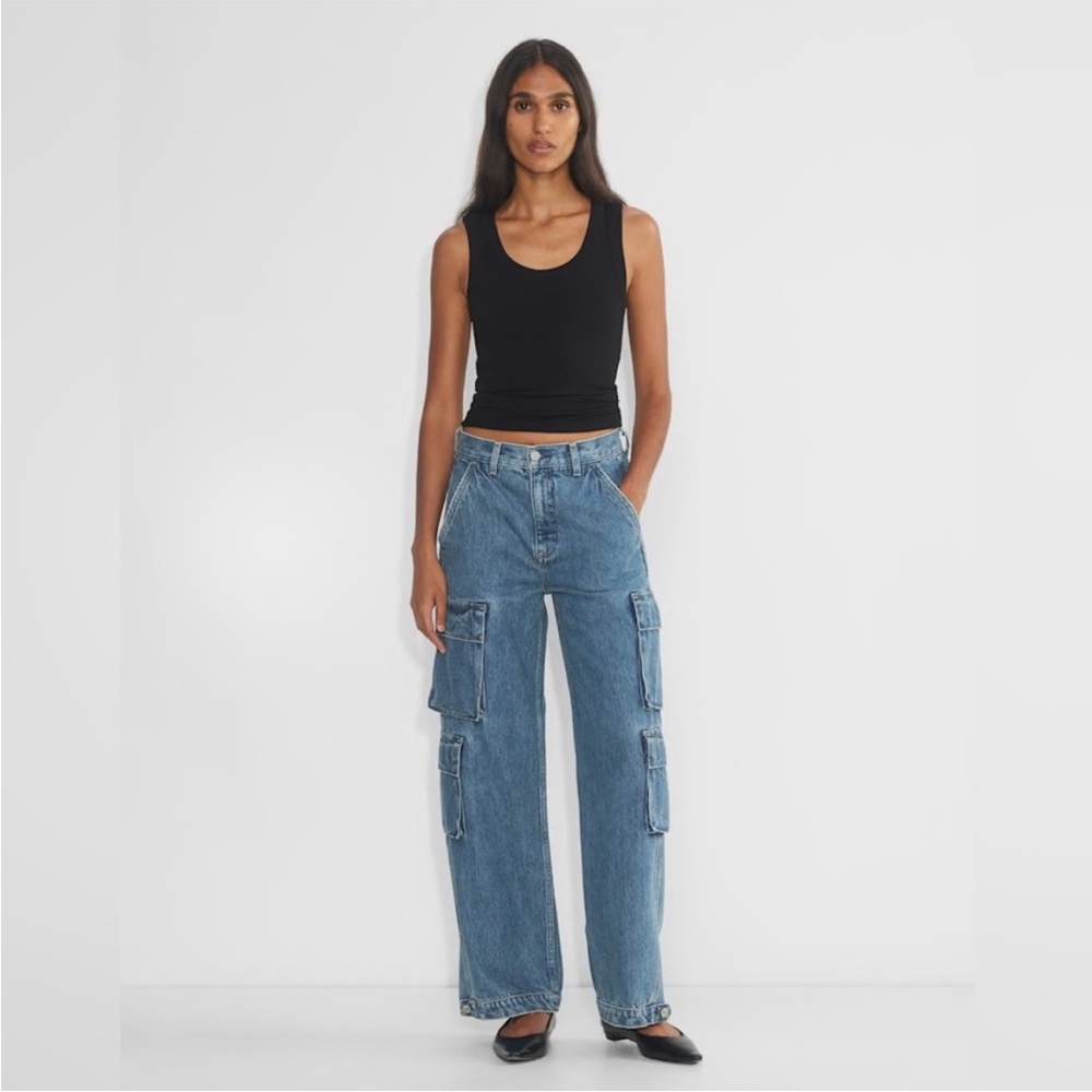 Aritzia Denim Forum The '90s Millie Hi-Rise Cargo Jean Size 26 Cotton